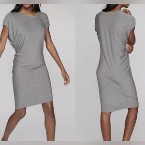 ATHLETA Sunlover Grey Asymmetrical jersey Midi Dress women’s size S